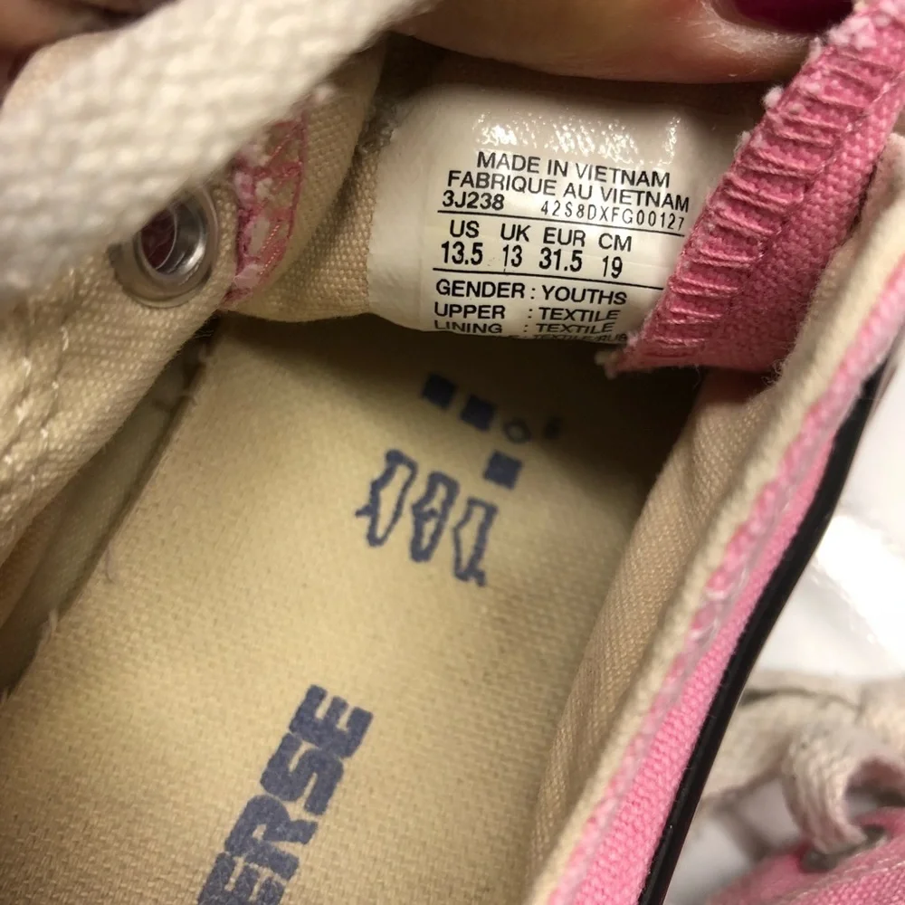 Converse All Star pink low top sneakers 13.5
